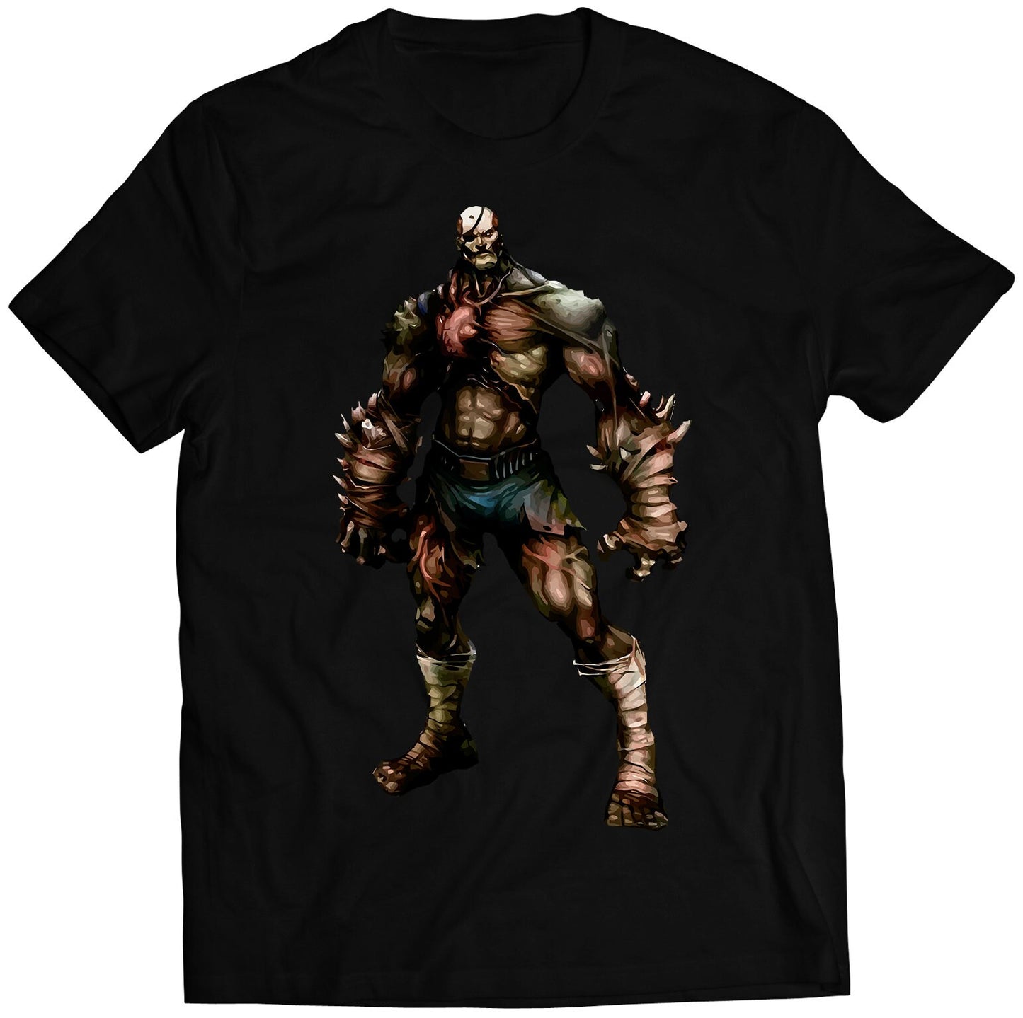 Sagat Tyrant Resident Zombie Street Evil Fighter Premium Unisex T-shirt (Vectorized Design)