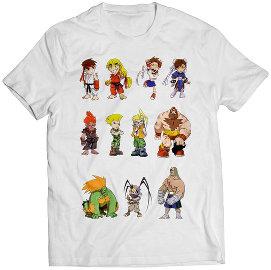 Mini Street Fighters Premium Unisex T-shirt (Vectorized Design)