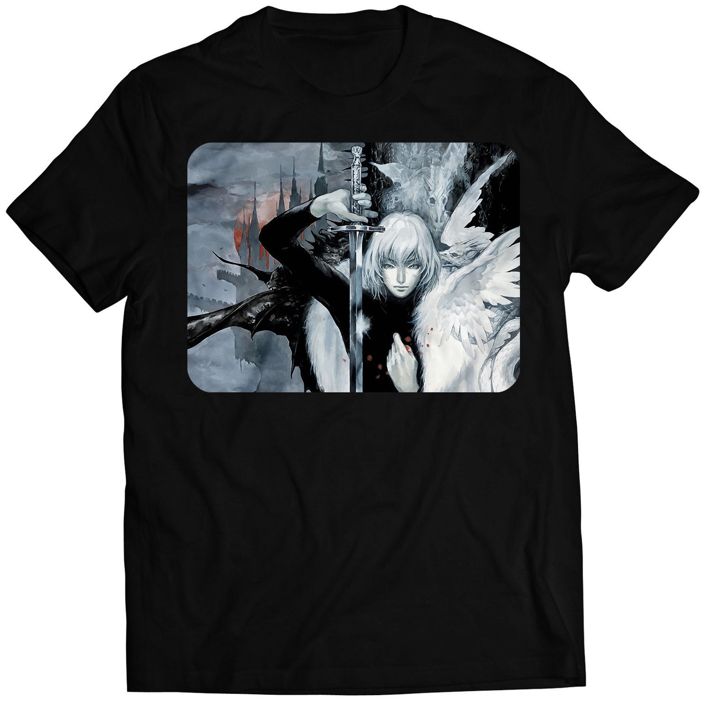 Castle Vania Aria of Sorrow Cover V1 Premium Unisex T-shirt (Vectorized Design)