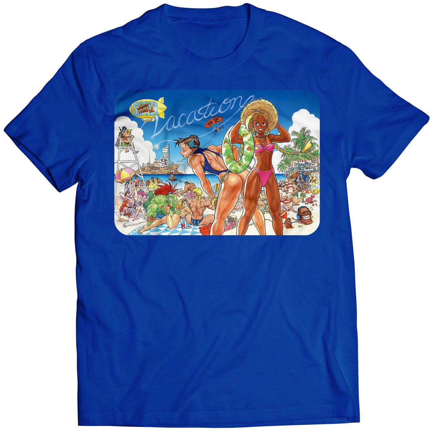 Street Fighter Vacation Beach Party Premium Unisex T-shirt.