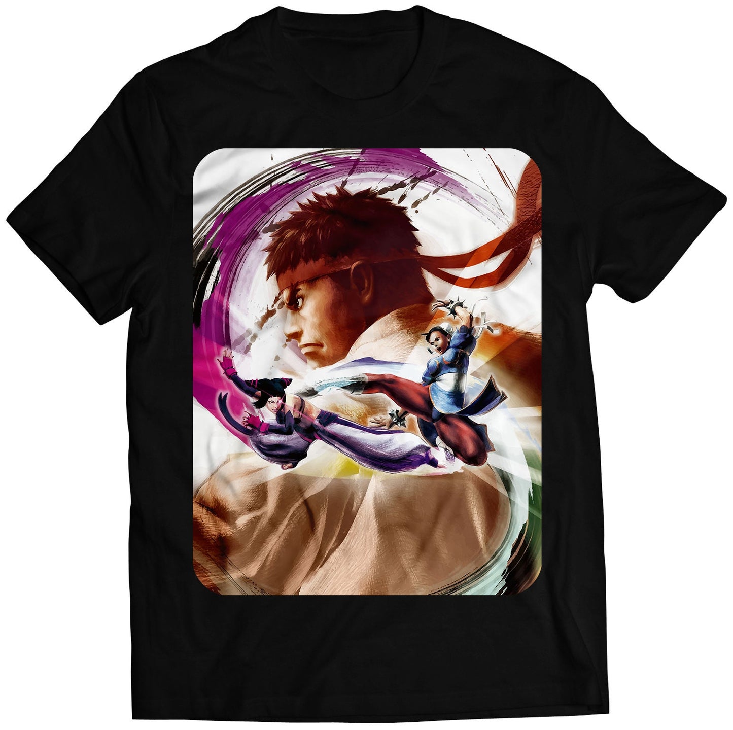 Ryu Juri Chun Li Street Fighting 4 Arcade Premium Unisex T-shirt (Vectorized Design)