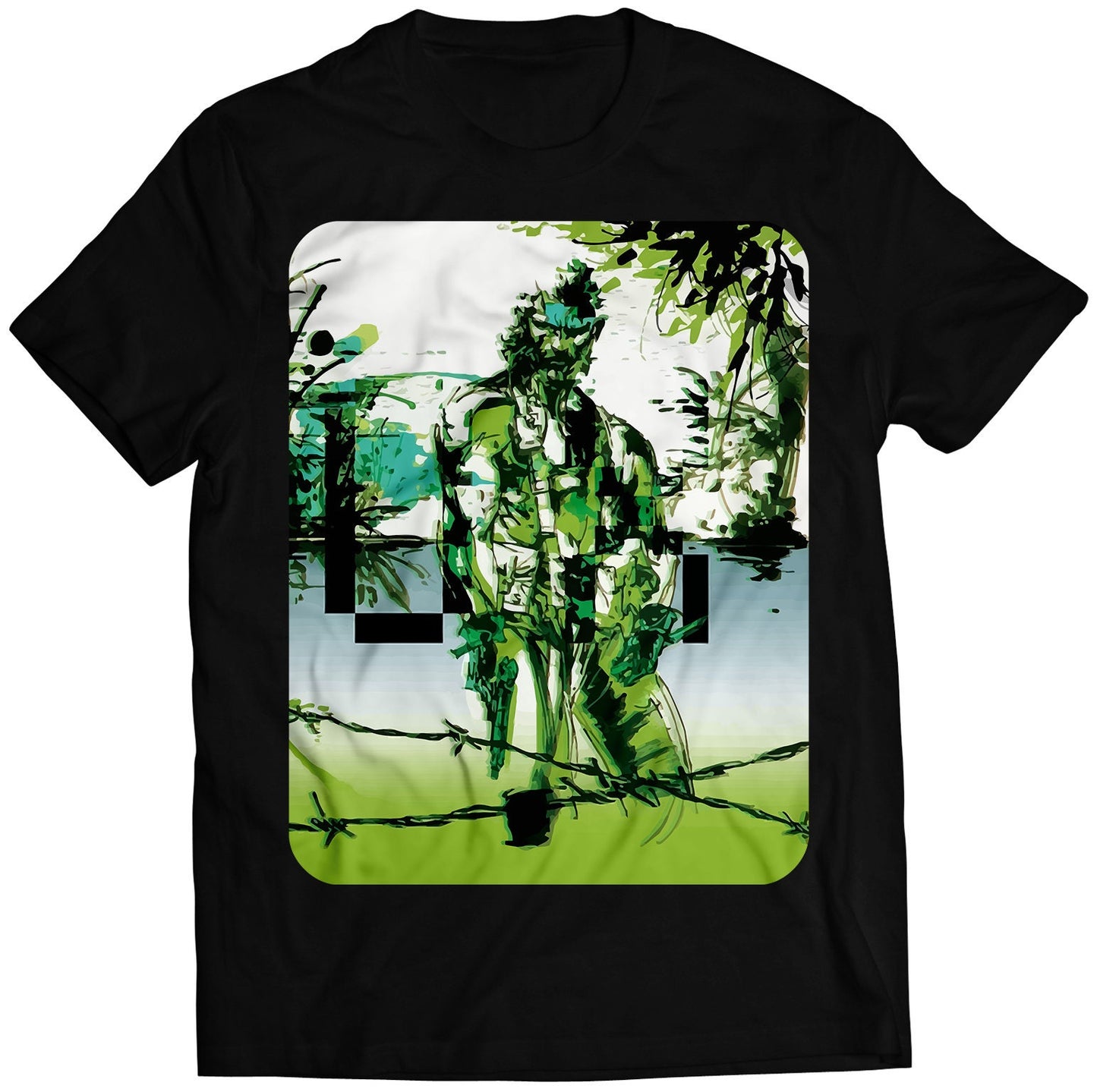 Big Boss In Jungle MGS Snake Eater Premium Unisex T-shirt (Vectorized Design)