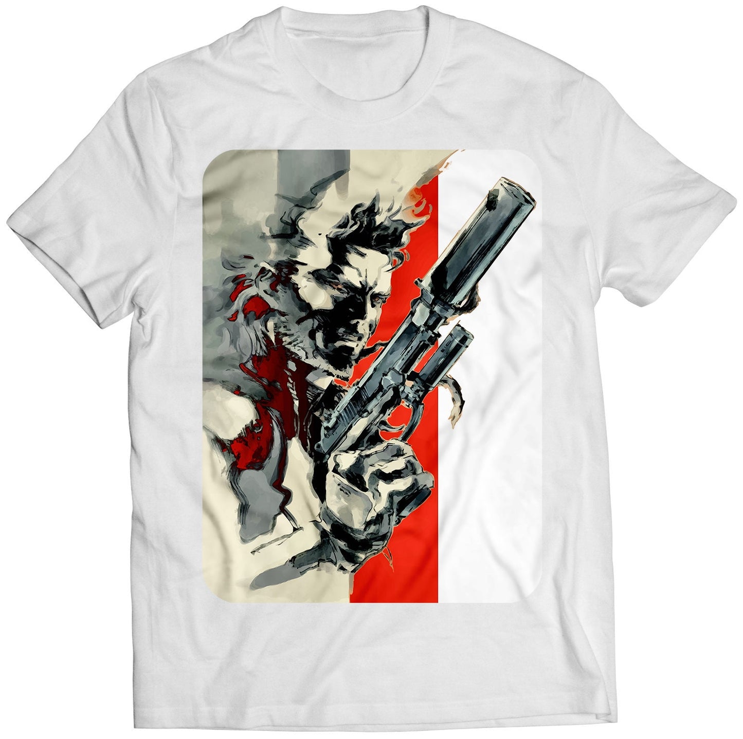 MGS Snake Sons Of Liberty PS2 Cover Premium Unisex T-shirt (Vectorized Design)