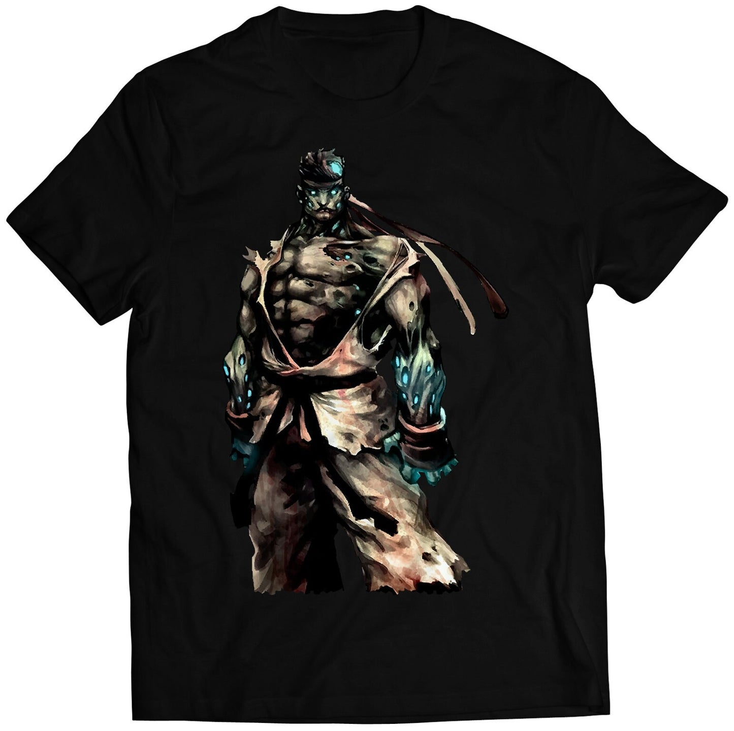 Rotten Ryu Resident Zombie Street Evil Fighter Premium Unisex T-shirt (Vectorized Design)