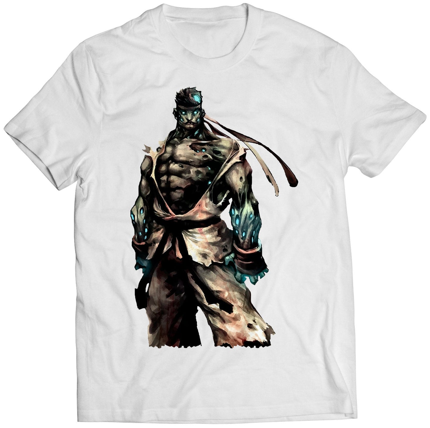 Rotten Ryu Resident Zombie Street Evil Fighter Premium Unisex T-shirt (Vectorized Design)