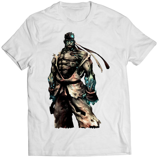 Rotten Ryu Resident Zombie Street Evil Fighter Premium Unisex T-shirt (Vectorized Design)