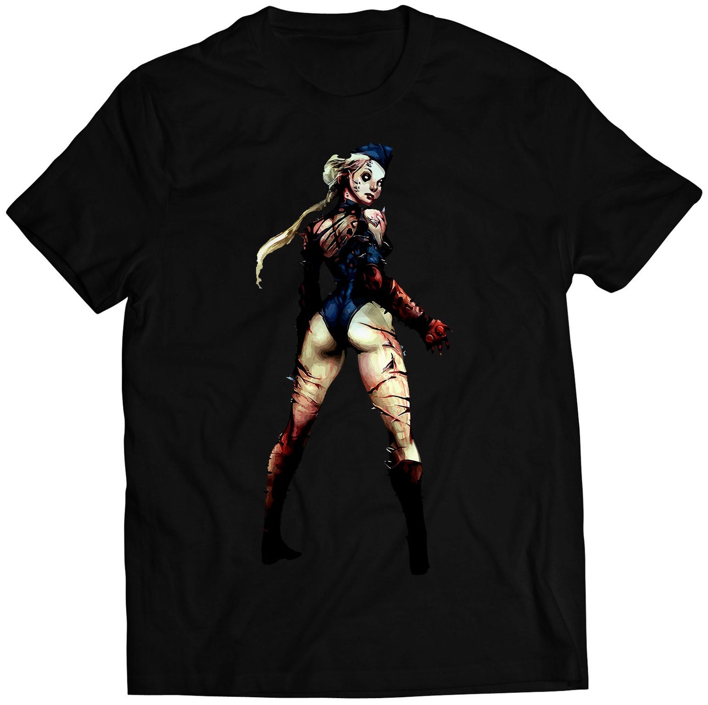 Cammy Resident Zombie Street Evil Fighter Premium Unisex T-shirt (Vectorized Design)