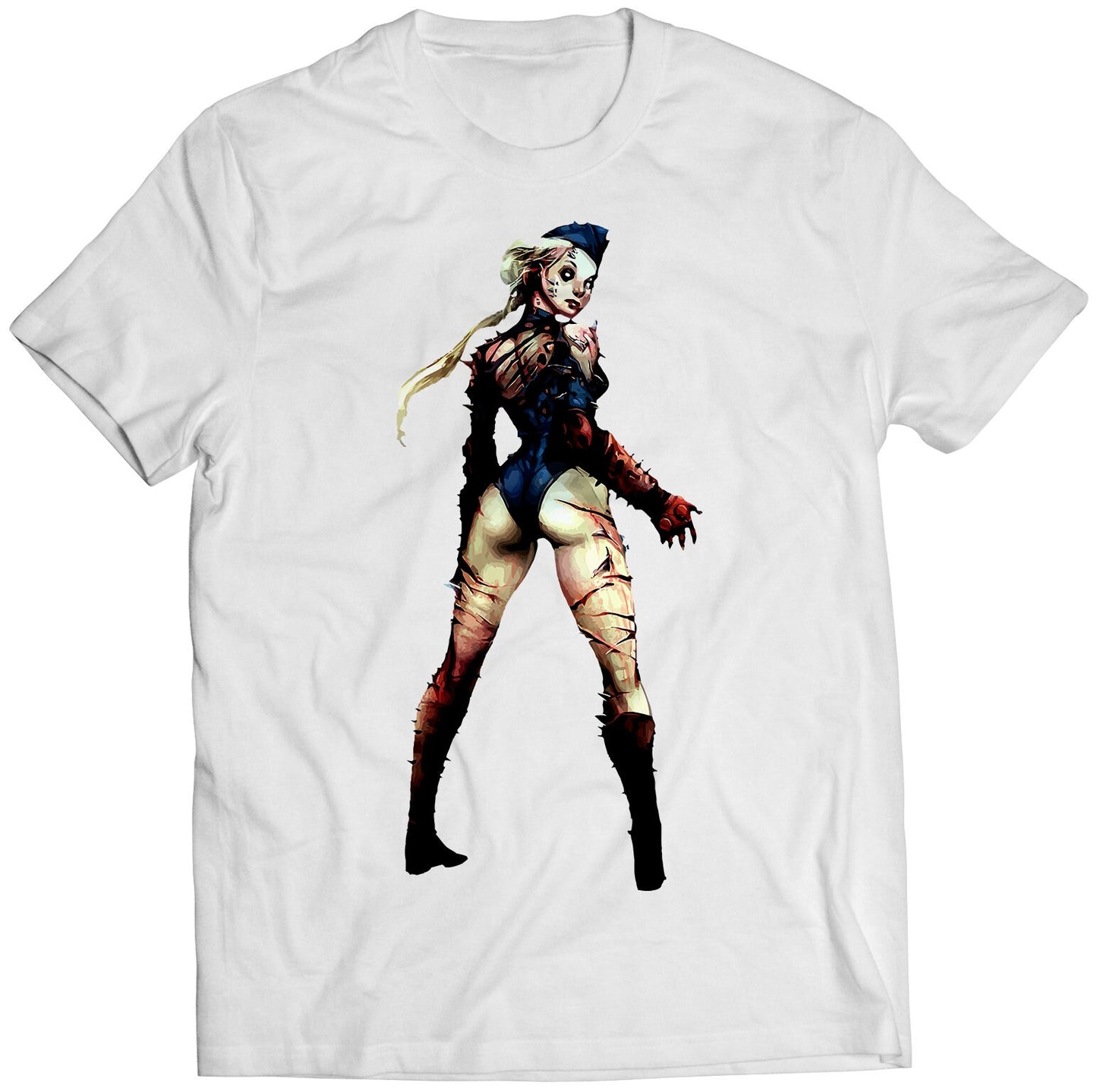 Cammy Resident Zombie Street Evil Fighter Premium Unisex T-shirt (Vectorized Design)