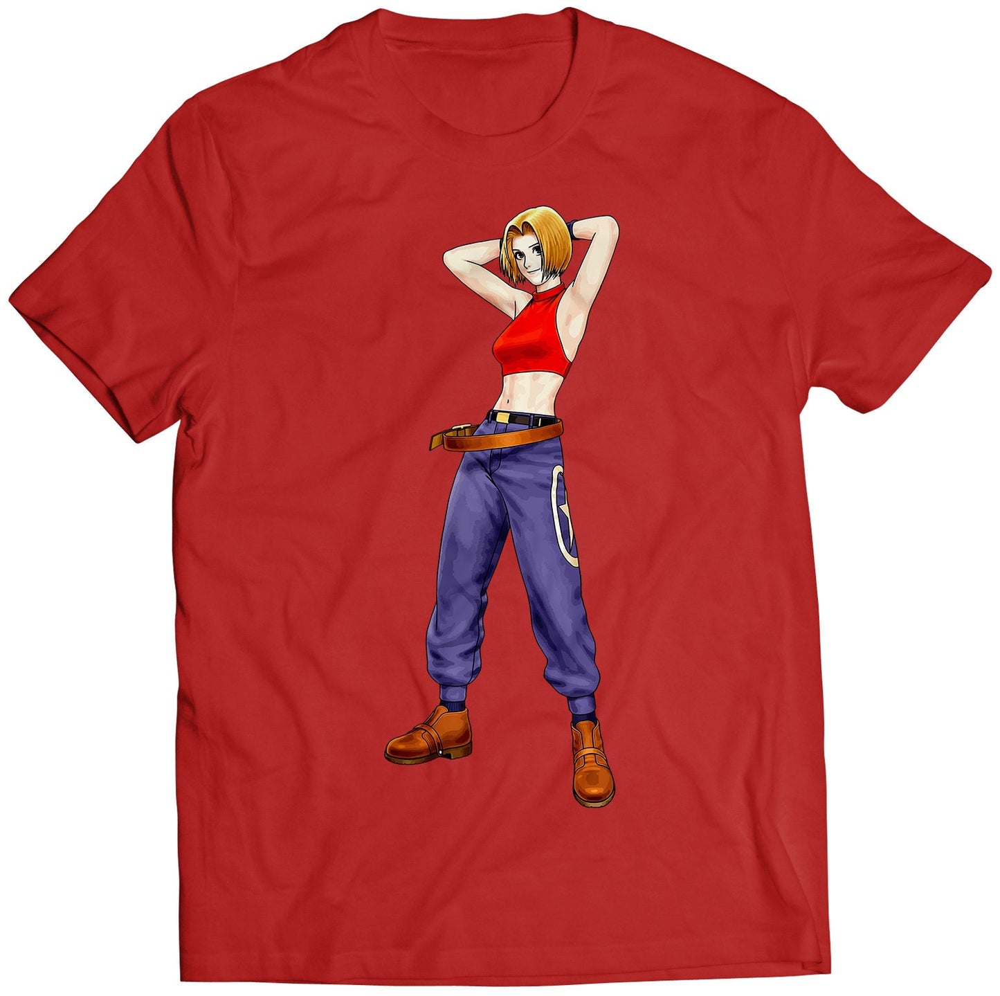 Blue Mary KOF98 Premium Unisex T-shirt (Vectorized Design)