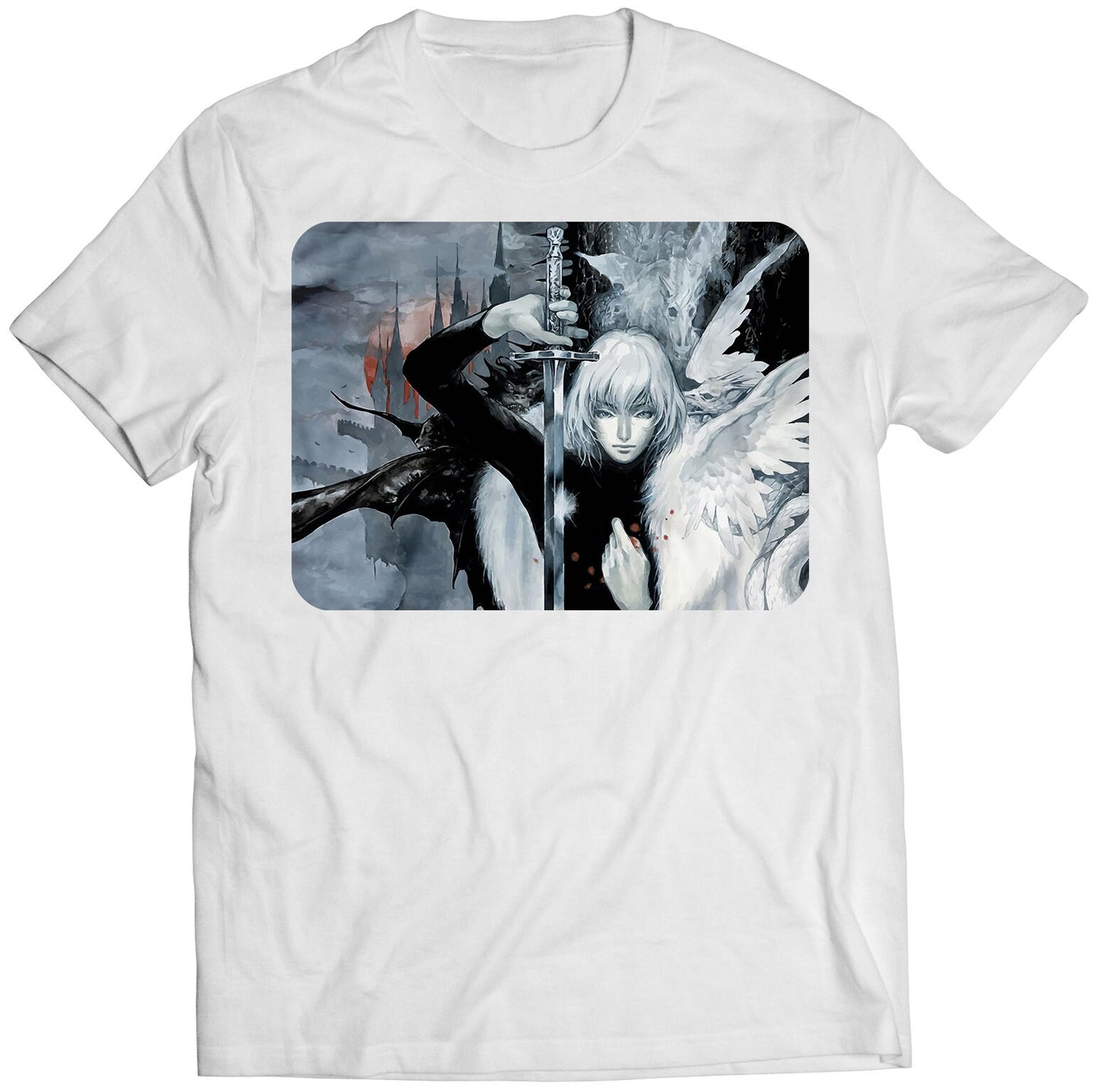 Castle Vania Aria of Sorrow Cover V1 Premium Unisex T-shirt (Vectorized Design)