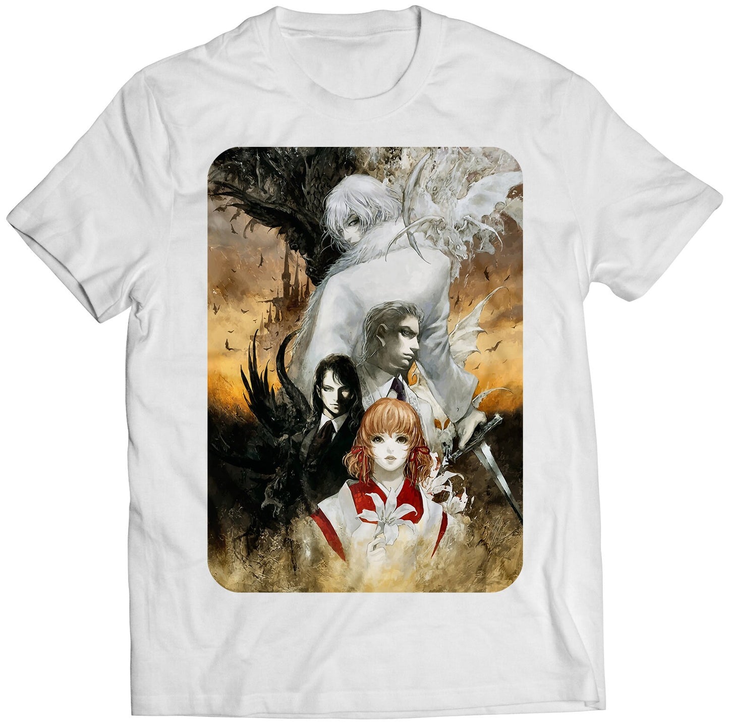 Castle Vania Aria of Sorrow Cover V2 Premium Unisex T-shirt (Vectorized Design)