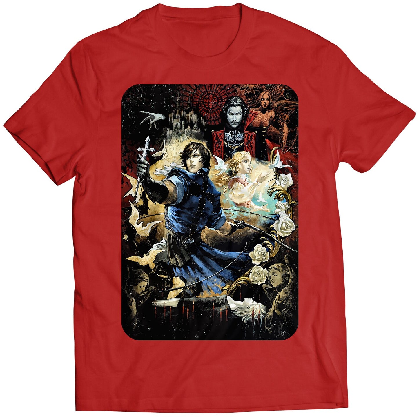 Castle Vania: The Dracula X Chronicles Cover V1 Premium Unisex T-shirt (Vectorized Design)