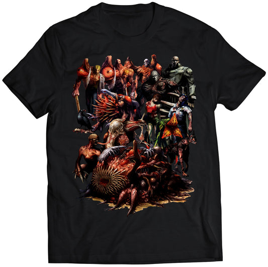 Residence Evil 2 Zombie Monsters Premium Unisex T-shirt (Vectorized Design)