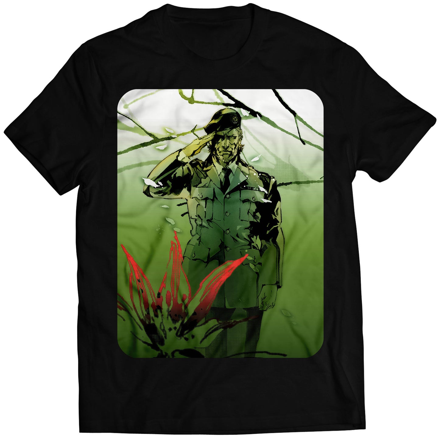 Big Boss Salute MGS Snake Eater Premium Unisex T-shirt (Vectorized Design)