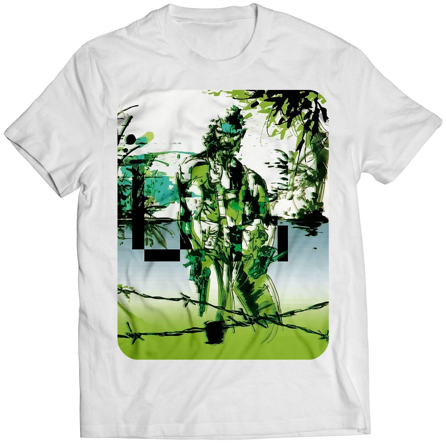 Big Boss In Jungle MGS Snake Eater Premium Unisex T-shirt (Vectorized Design)