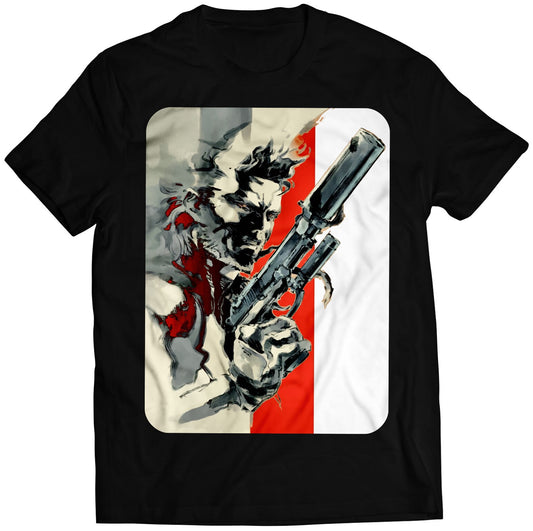 MGS Snake Sons Of Liberty PS2 Cover Premium Unisex T-shirt (Vectorized Design)