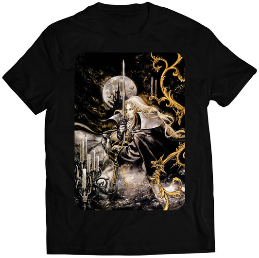 Castle Vania Symphony Of The Night Cover Premium Unisex T-shirt (Vectorized Design)