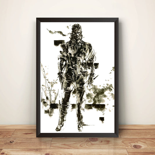 Naked Snake Big Boss MGS MGS3 Snake Eater Premium Poster (Vectorized Design)