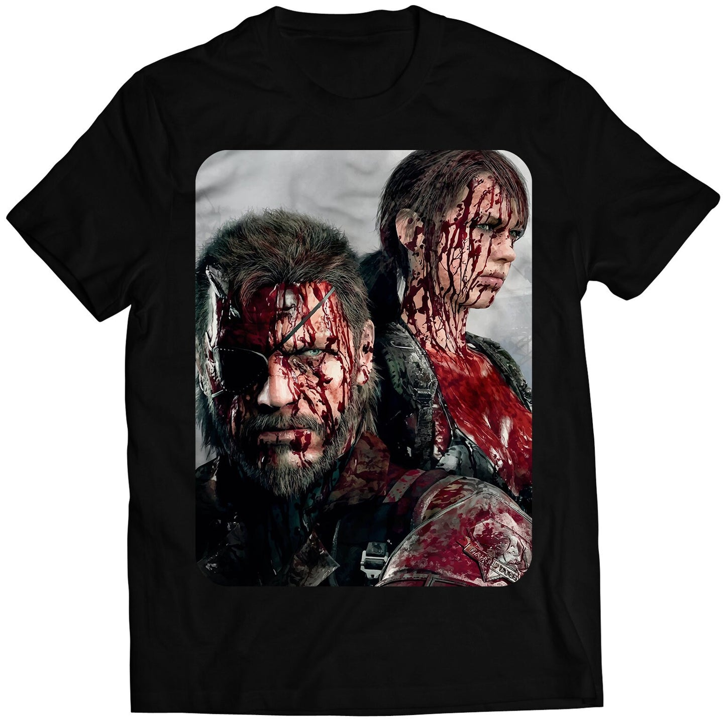 Bloody Venom Snake & Silence MGS V Premium Unisex T-shirt (Vectorized Design)