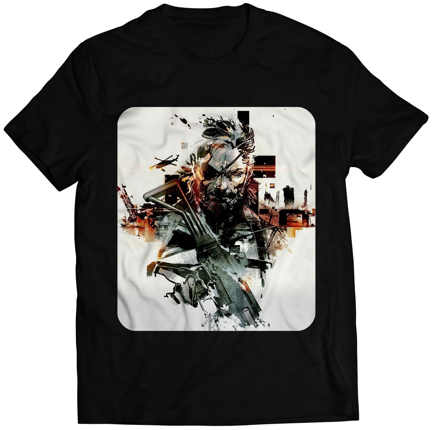 Big Boss With Gun MGS V Premium Unisex T-shirt (Vectorized Design)