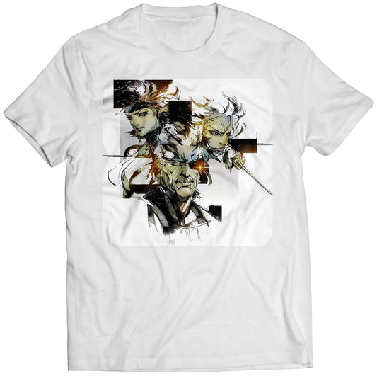 Meryl, Snake, & Raiden Faces MGS 4 Premium Unisex T-shirt (Vectorized Design)