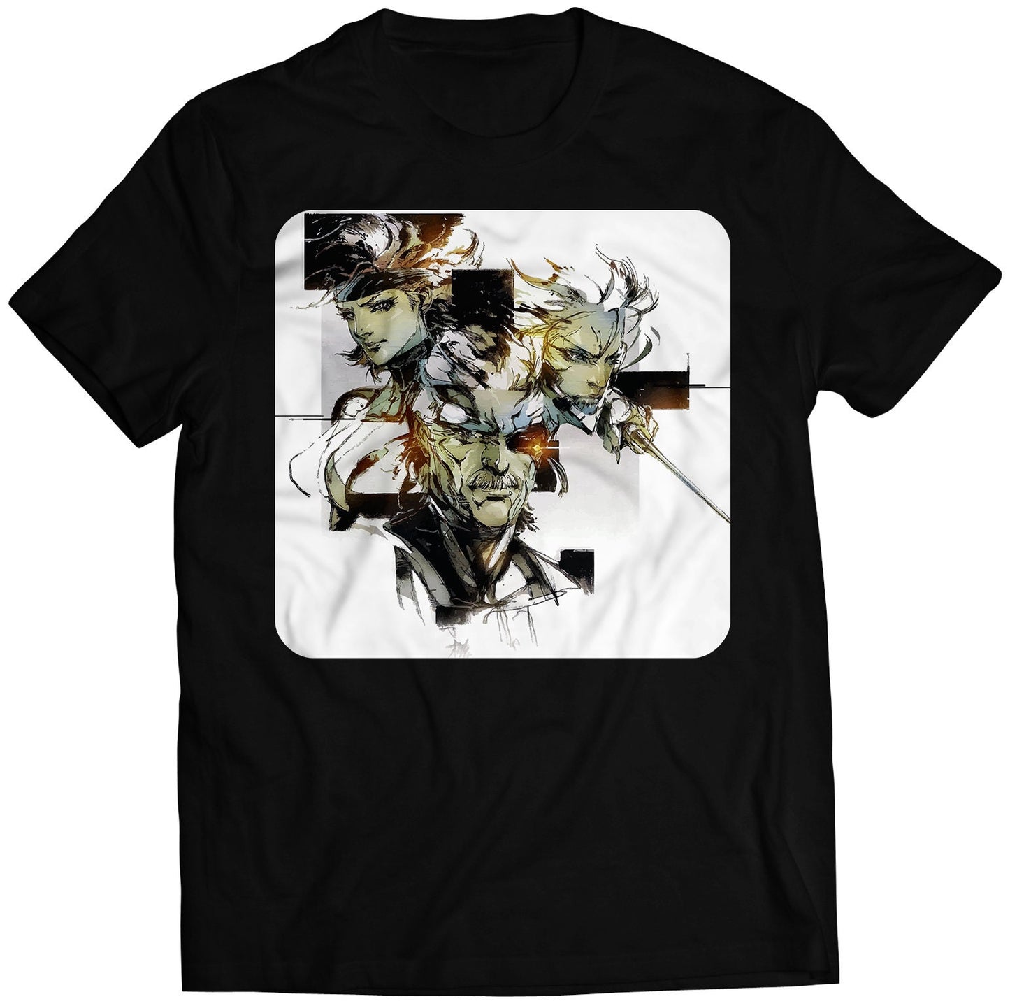 Meryl, Snake, & Raiden Faces MGS 4 Premium Unisex T-shirt (Vectorized Design)