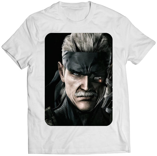 Old Snake Face MGS 4 Premium Unisex T-shirt (Vectorized Design)