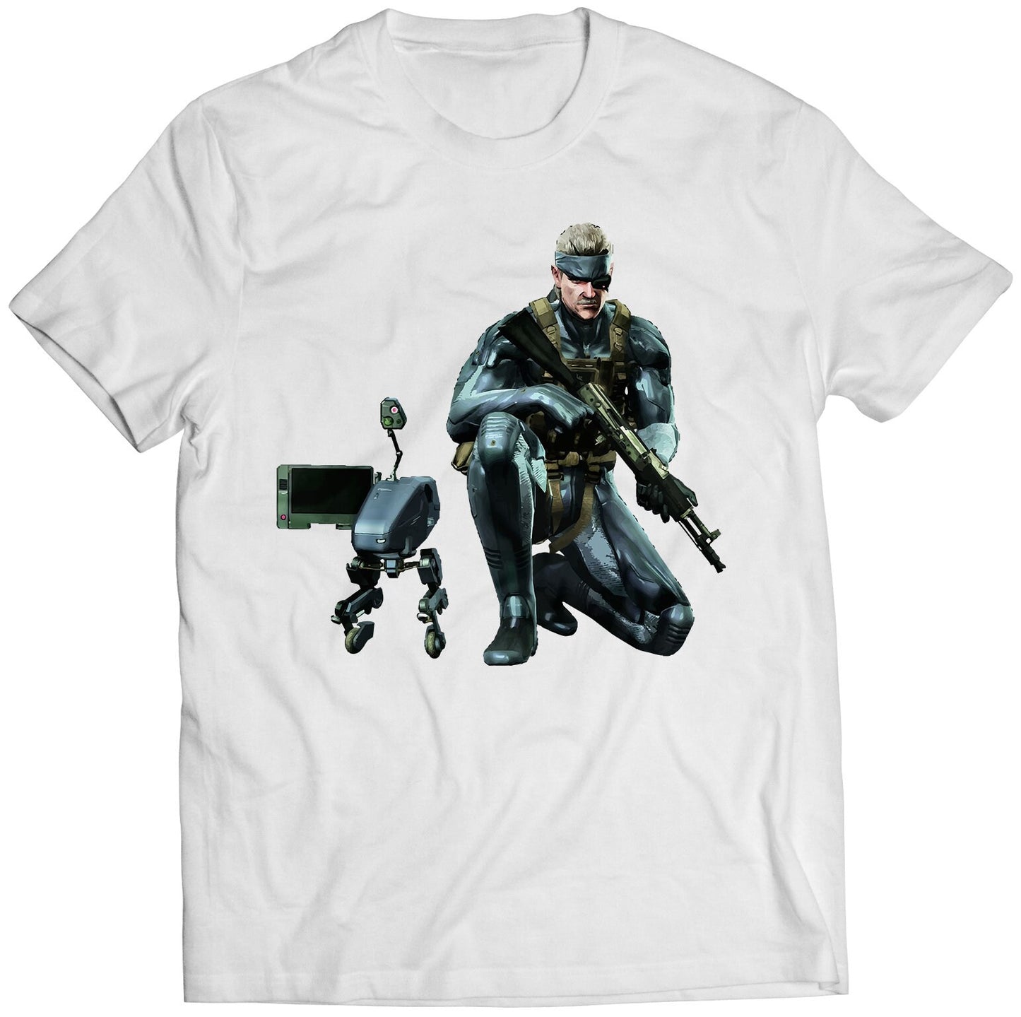 Solid Snake & Metal Gear Mk. II MGS 4 Premium Unisex T-shirt (Vectorized Design)