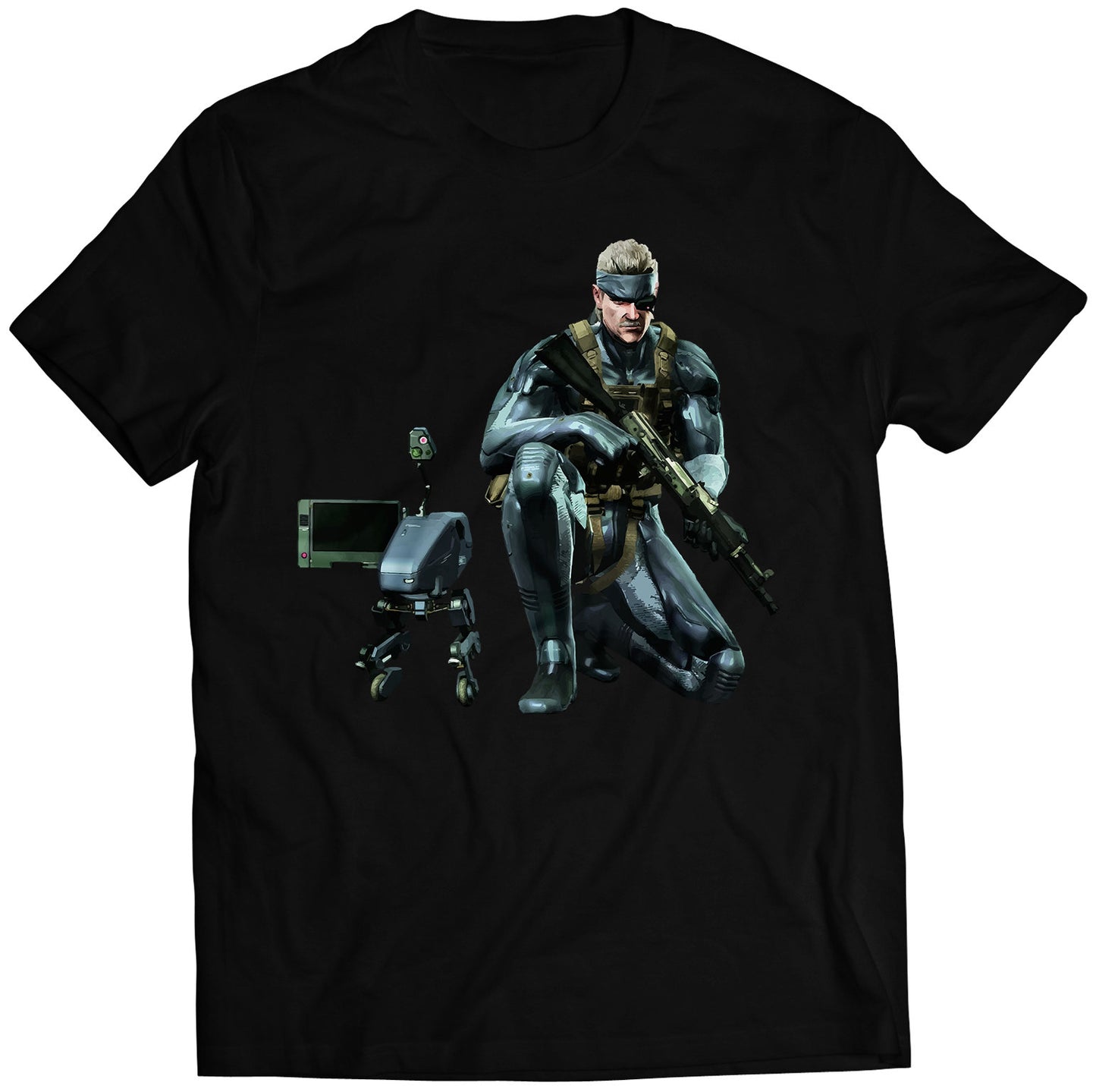 Solid Snake & Metal Gear Mk. II MGS 4 Premium Unisex T-shirt (Vectorized Design)