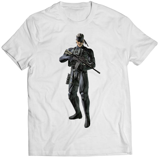 Solid Snake in Octocamo MGS 4 Premium Unisex T-shirt (Vectorized Design)