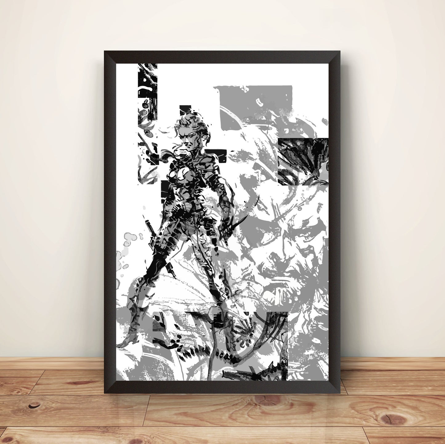 The Boss & Big Boss MGS MGS3 Snake Eater Premium Poster (Vectorized Design)