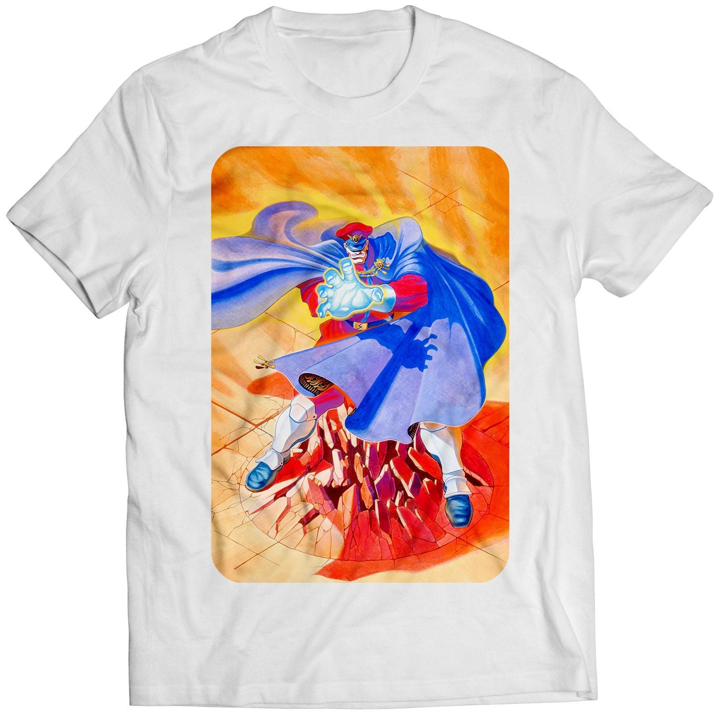 M Bison Dictator In Stage Street Fighting Premium Unisex T-shirt (Vectorized Design)