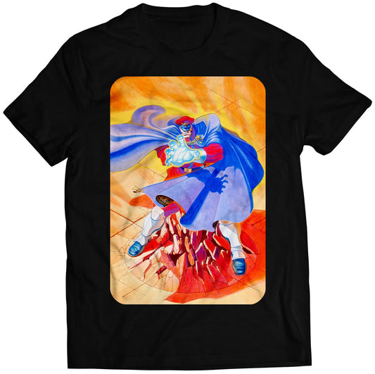 M Bison Dictator In Stage Street Fighting Premium Unisex T-shirt (Vectorized Design)