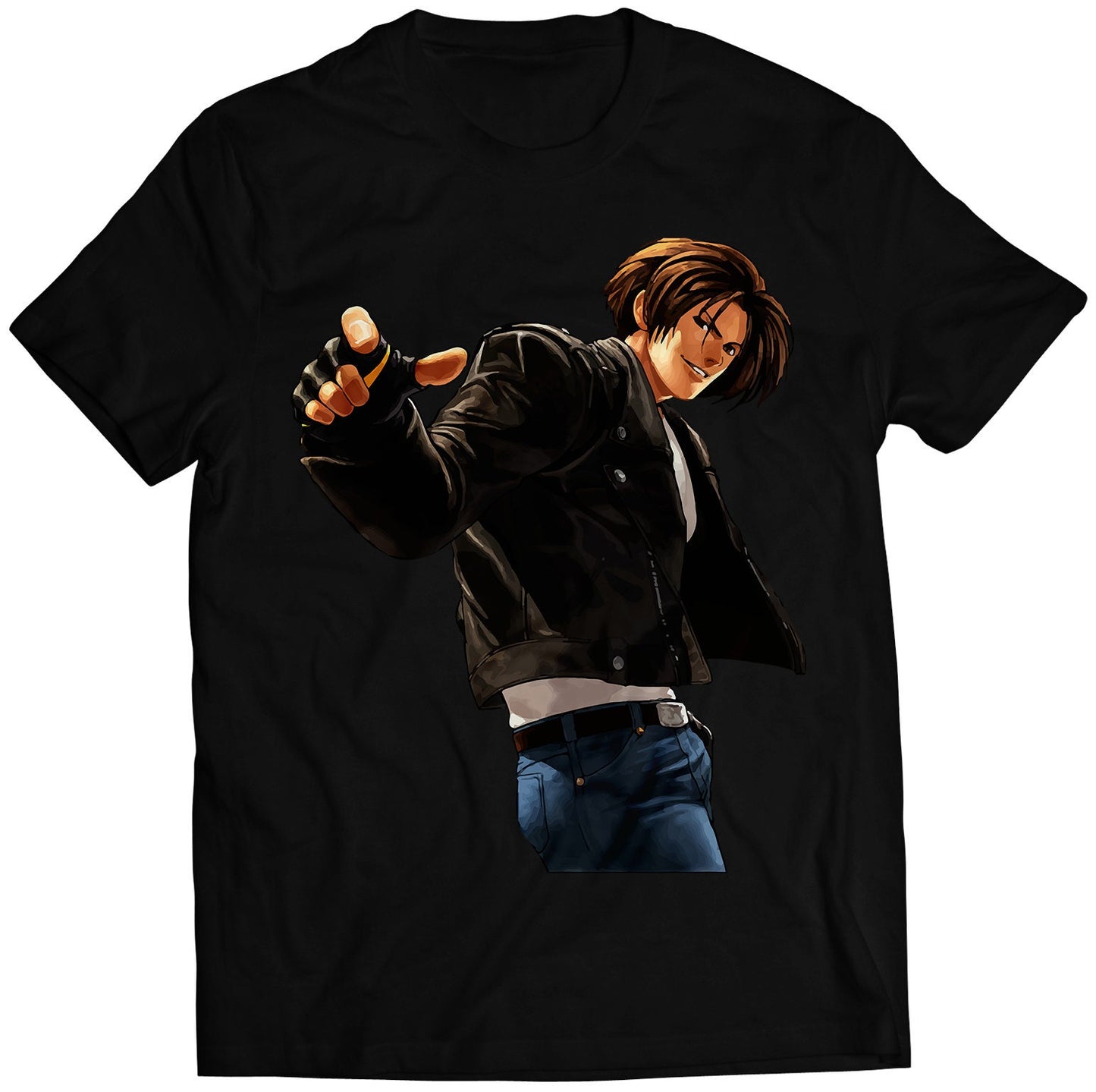 Kyo-kusanagi Win Portrait KOF12 KOFXII Premium Unisex T-shirt (Vectorized Design)