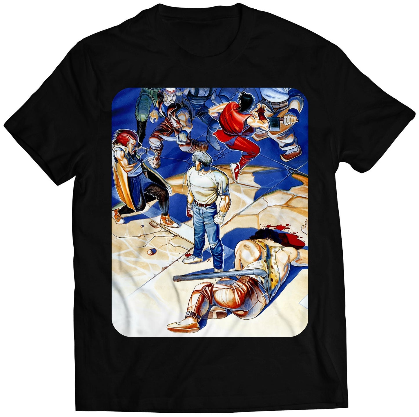 Final Fighting Arcade Cover Premium Unisex T-shirt (Vectorized Design)