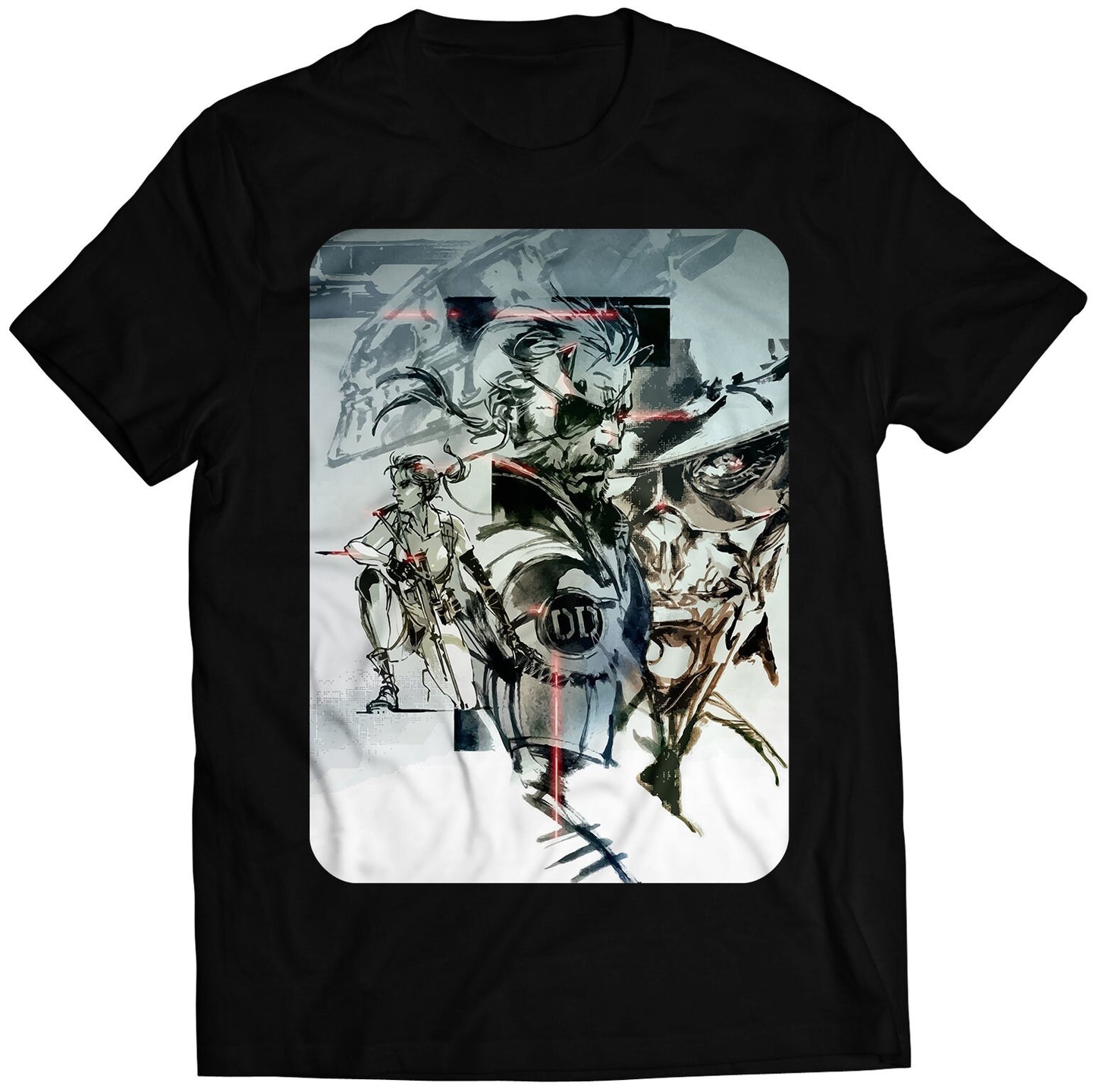 Venom Snake and Silence and Skullface MGS V Premium Unisex T-shirt (Vectorized Design)