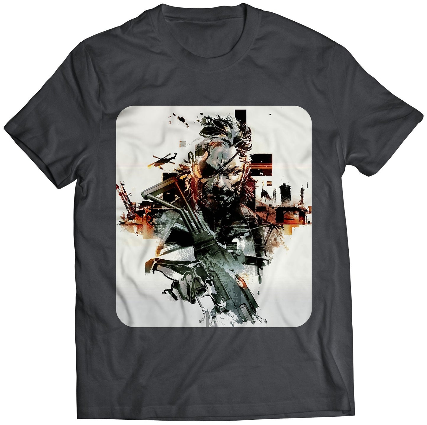 Big Boss With Gun MGS V Premium Unisex T-shirt (Vectorized Design)