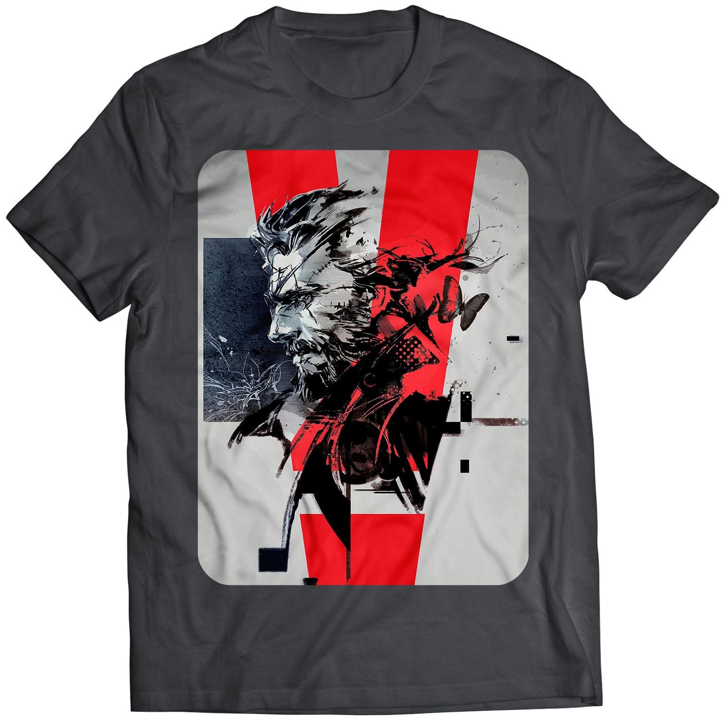 Big Boss Side Profile MGS V Premium Unisex T-shirt (Vectorized Design)