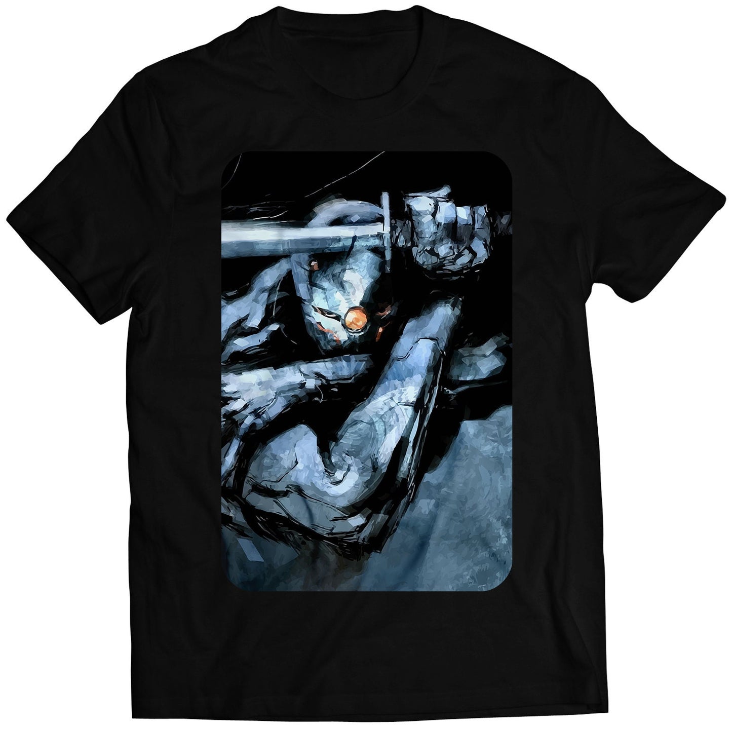 Gray Fox Cyborg Ninja Frank Jaeger Sword Out Premium Unisex T-shirt (Vectorized Design)