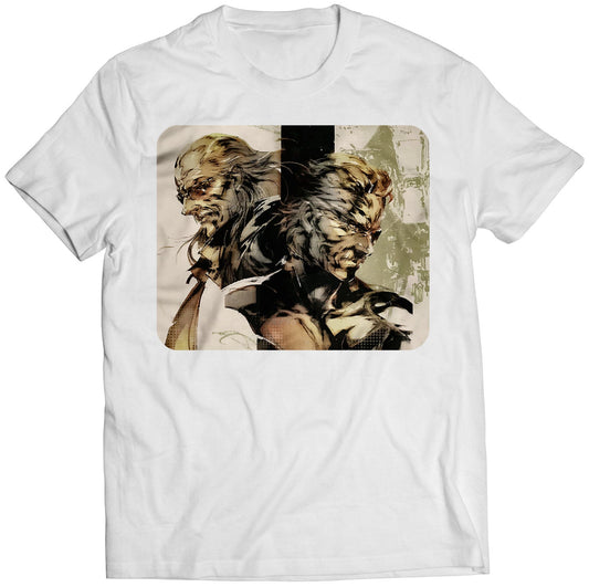 Liquid Ocelot & Old Snake MGS 4 Premium Unisex T-shirt (Vectorized Design)