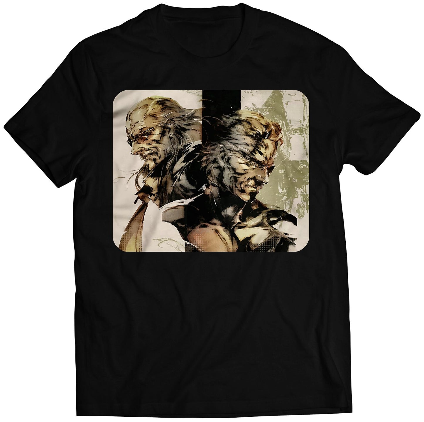 Liquid Ocelot & Old Snake MGS 4 Premium Unisex T-shirt (Vectorized Design)