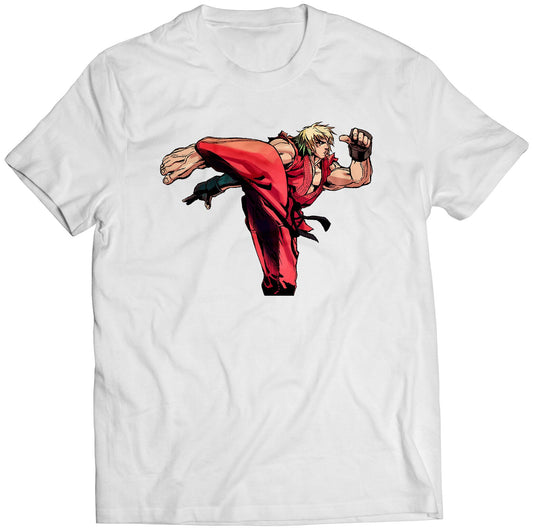 Ken Standing Roundhouse Kick Premium Unisex T-shirt (Vectorized Design)