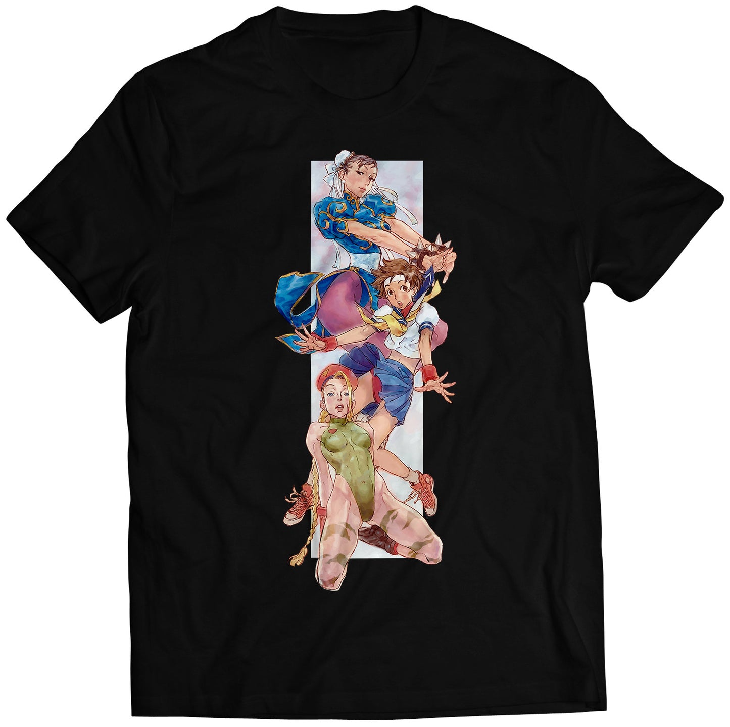 Chun Li Cammy Sakura Rare Premium Unisex T-shirt (Vectorized Design)