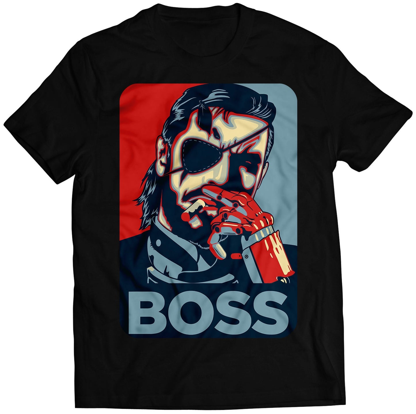 Big Boss Smokin MGS V Phantom Pain Premium Unisex T-shirt (Vectorized Design)