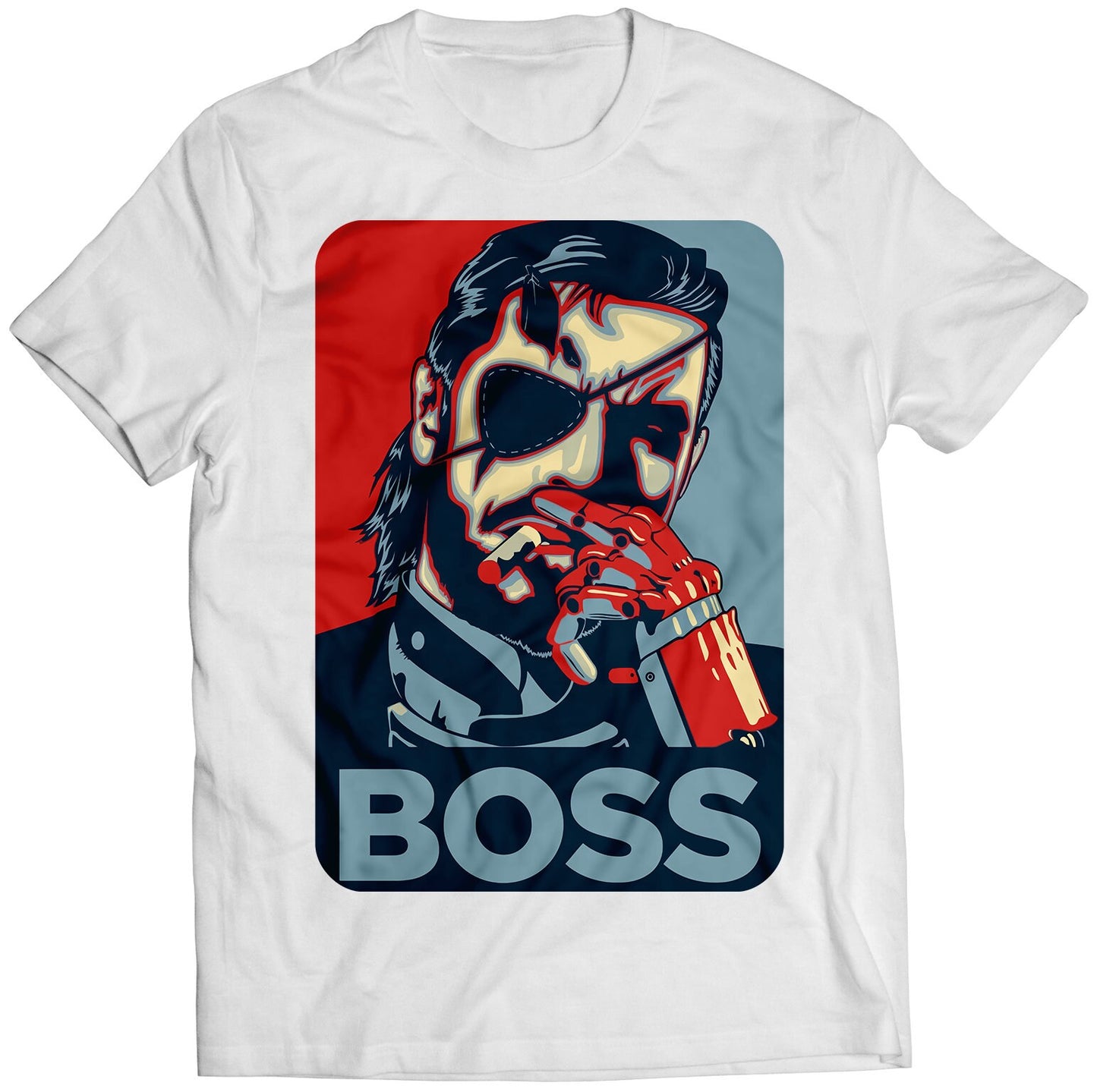 Big Boss Smokin MGS V Phantom Pain Premium Unisex T-shirt (Vectorized Design)