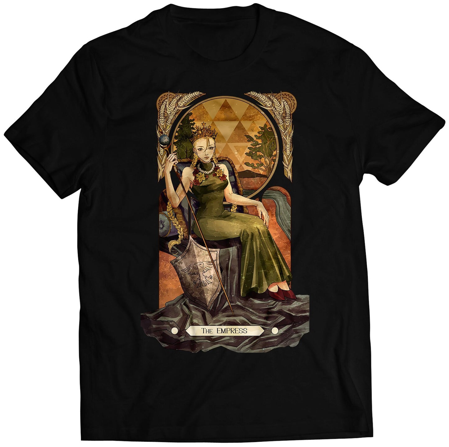 Cammy Street Fighting Tarot Card Premium Unisex T-shirt (Vectorized Design)