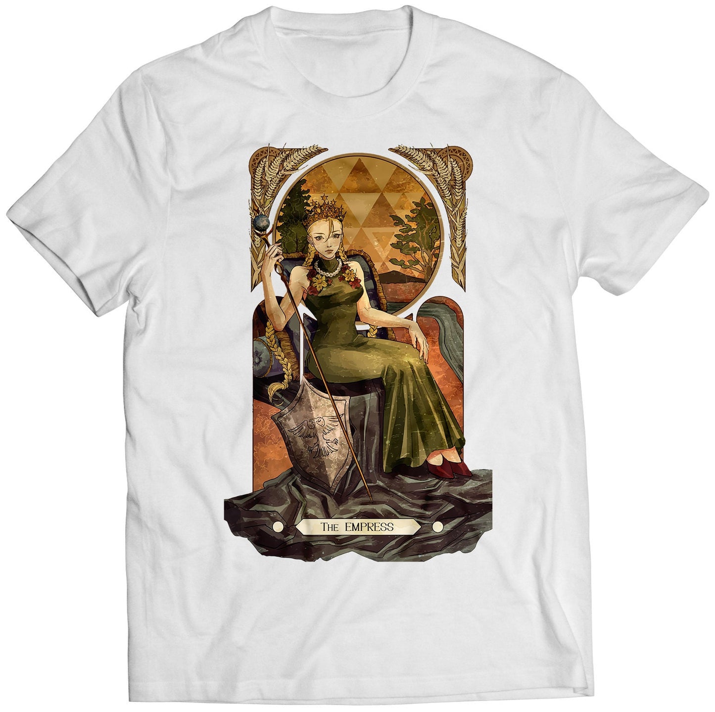 Cammy Street Fighting Tarot Card Premium Unisex T-shirt (Vectorized Design)