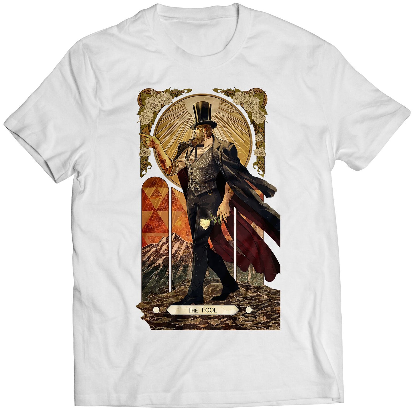 G Street Fighting Tarot Card Premium Unisex T-shirt (Vectorized Design)