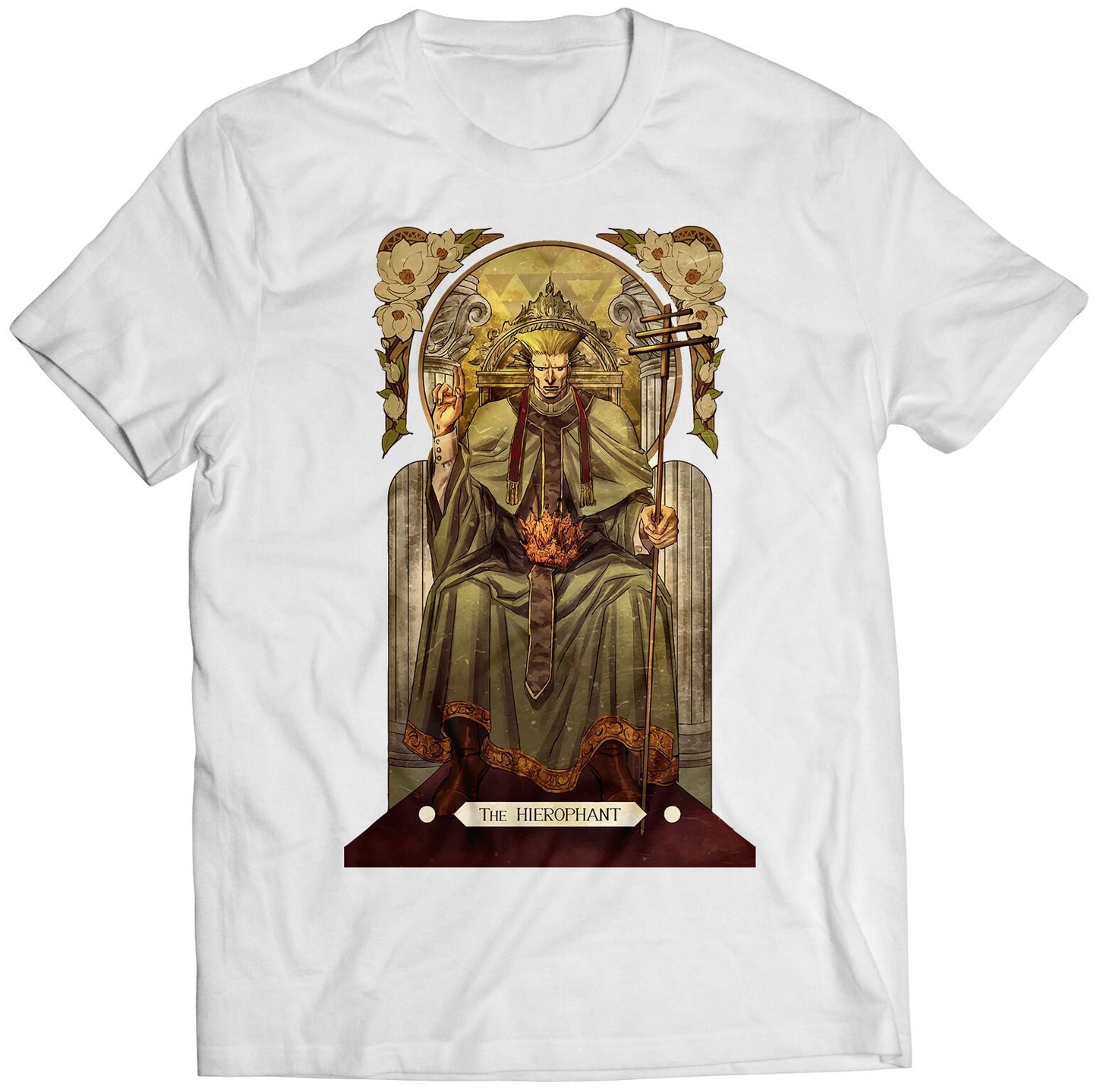 Guile Street Fighting Tarot Card Premium Unisex T-shirt (Vectorized Design)