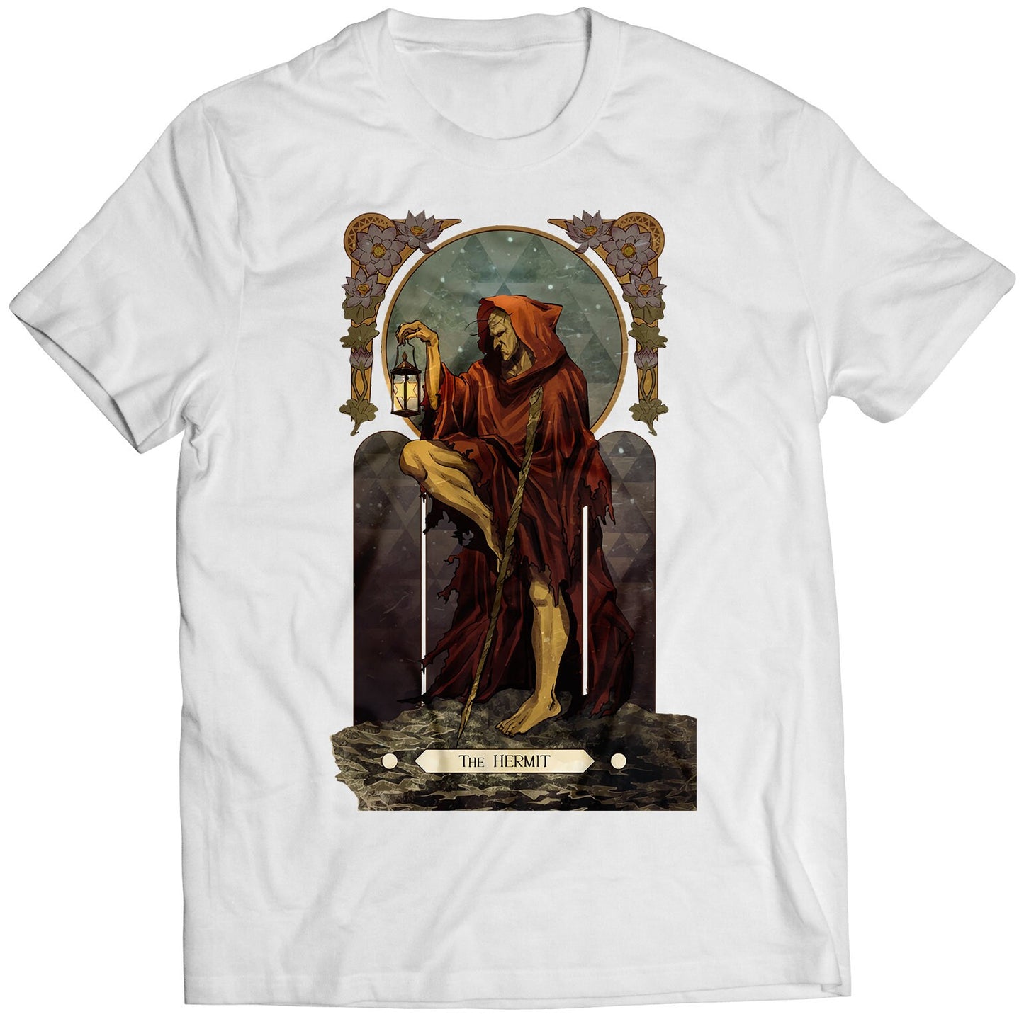 Oro Street Fighting Tarot Card Premium Unisex T-shirt (Vectorized Design)